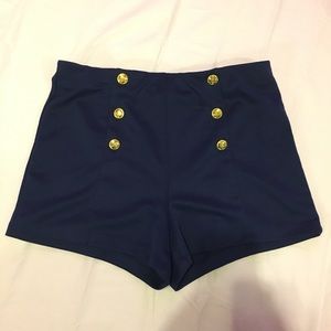 Forever 21 Blue "Sailor" Shorts